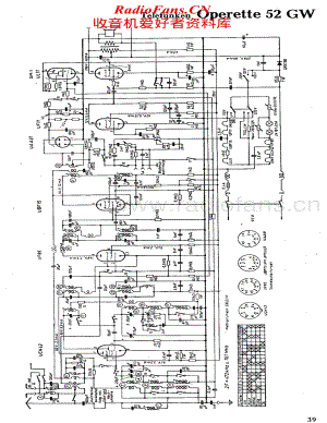 Telefunken-Operette-52-GW-Schematic电路原理图.pdf