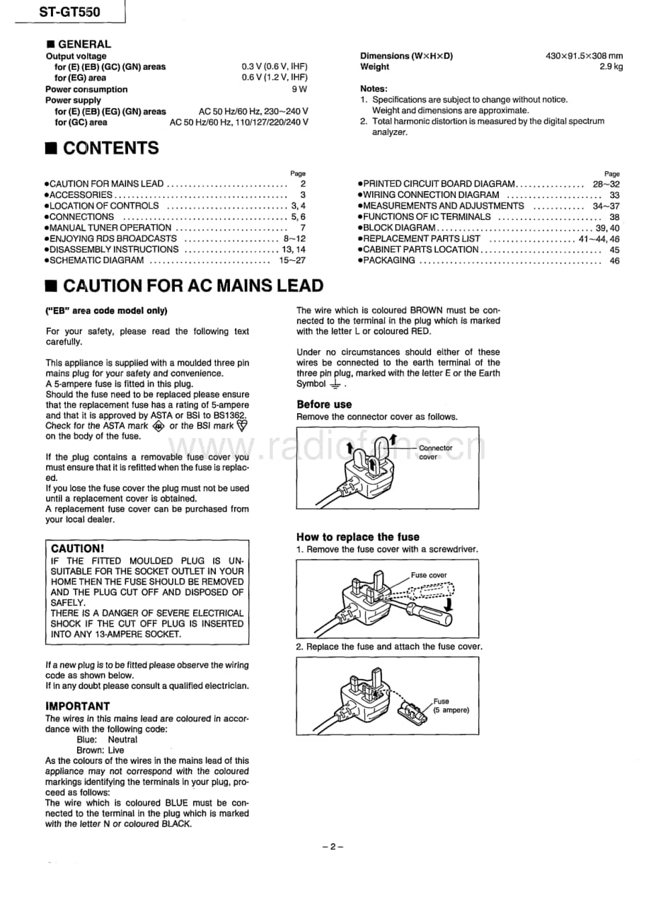Technics-ST-GT-550-Service-Manual电路原理图.pdf_第2页