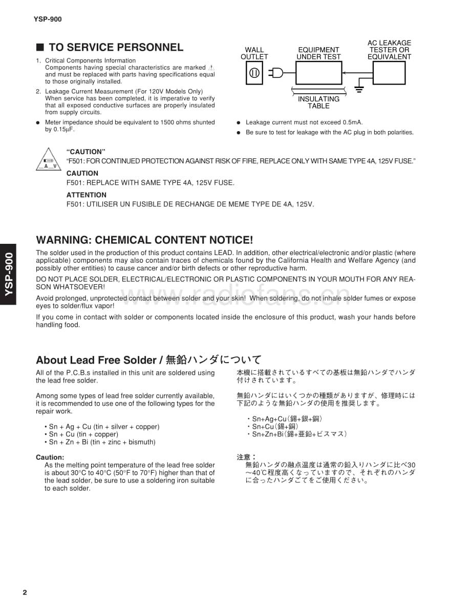 Yamaha-YSP-900-Service-Manual电路原理图.pdf_第2页