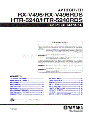 Yamaha-RXV-496-Service-Manual电路原理图.pdf