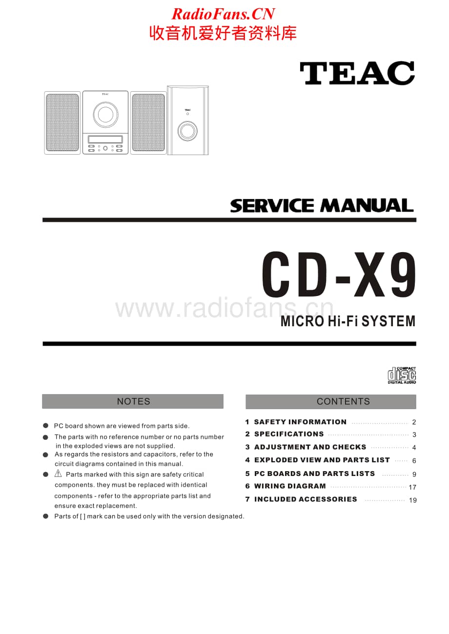 Teac-CD-X9-Service-Manual电路原理图.pdf_第1页