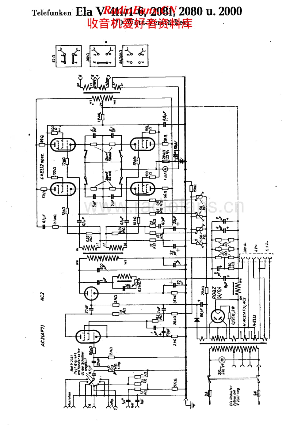 Telefunken-Ela-V411-1.6-2081-Schematic电路原理图.pdf_第1页
