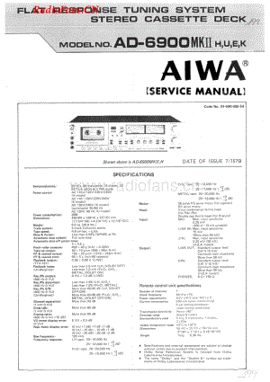 Aiwa-AD6900MKII-tape-sm维修电路图 手册.pdf
