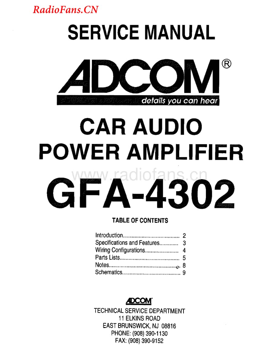 Adcom-GFA4302-cpwr-sm维修电路图 手册.pdf_第1页