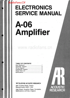 AcousticResearch-A06_int-sm维修电路图 手册.pdf