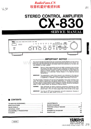 Yamaha-CX-830-Service-Manual电路原理图.pdf