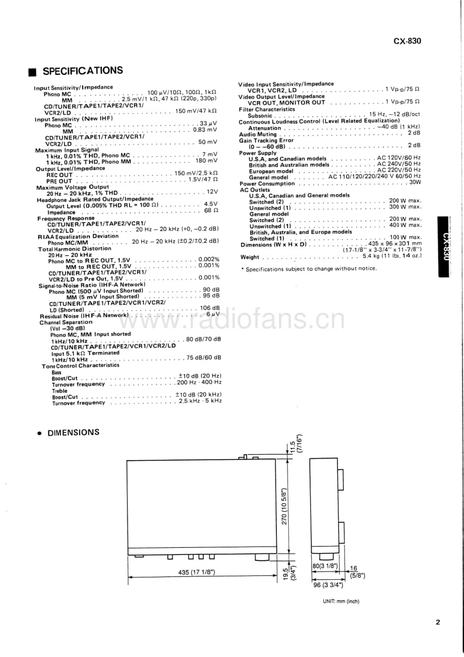 Yamaha-CX-830-Service-Manual电路原理图.pdf_第3页