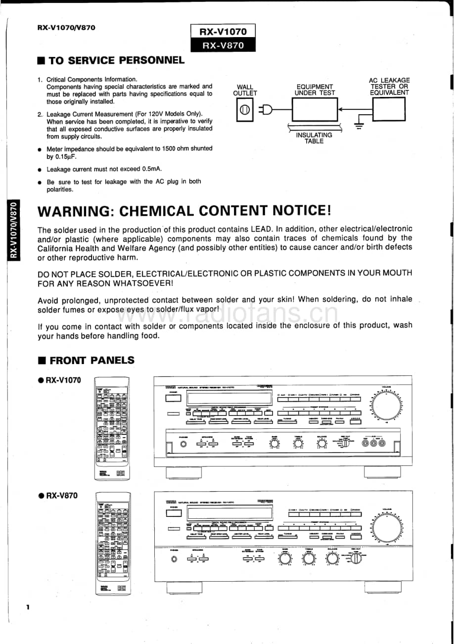 Yamaha-RXV-1070-Service-Manual电路原理图.pdf_第2页