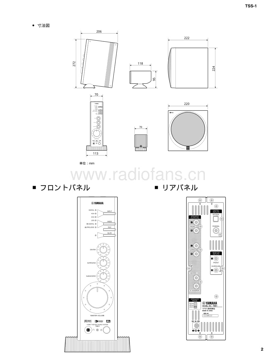 Yamaha-TSS-1-Service-Manual电路原理图.pdf_第3页