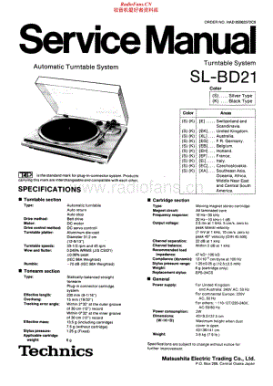 Technics-SLBD-21-Service-Manual电路原理图.pdf