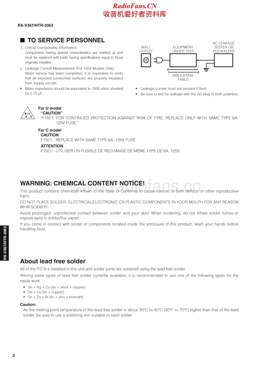 Yamaha-HTR-3063-Service-Manual电路原理图.pdf_第2页