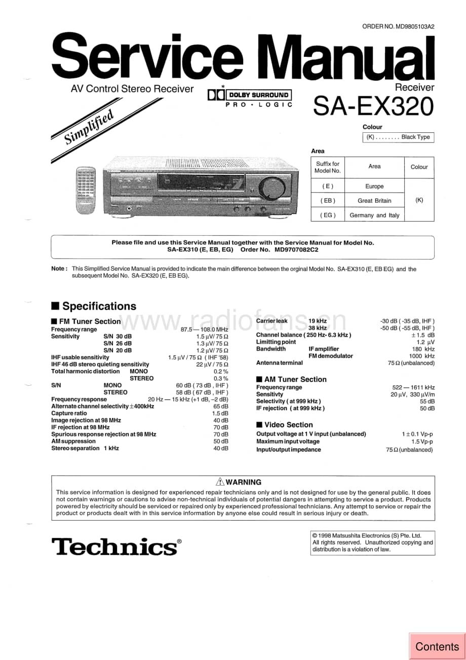 Technics-SAEX-320-Service-Manual电路原理图.pdf_第1页