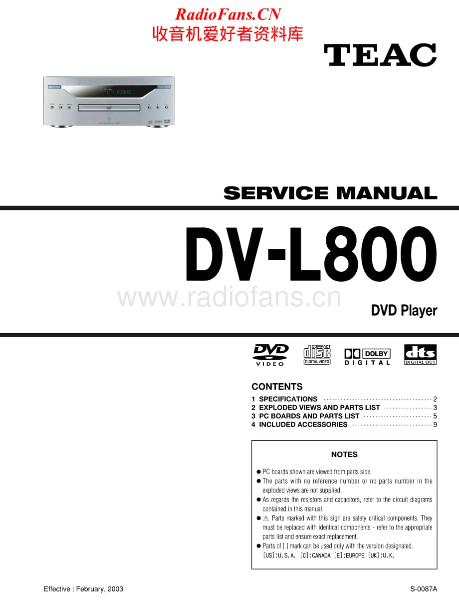 Teac-DV-L800-Service-Manual电路原理图.pdf_第1页