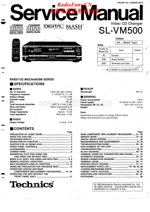Technics-SLVM-500-Service-Manual电路原理图.pdf