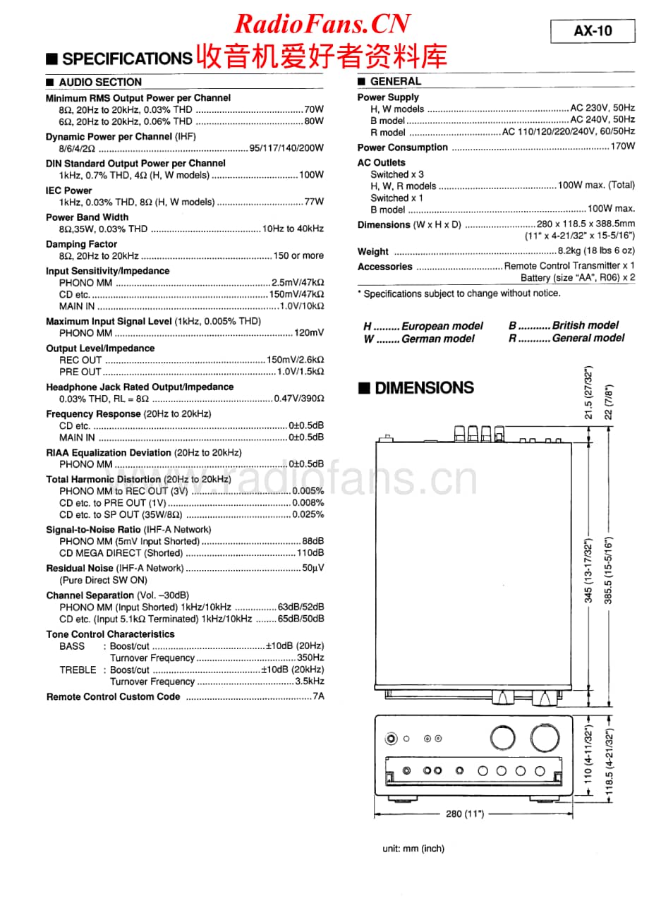 Yamaha-AX-10-Schematic电路原理图.pdf_第1页