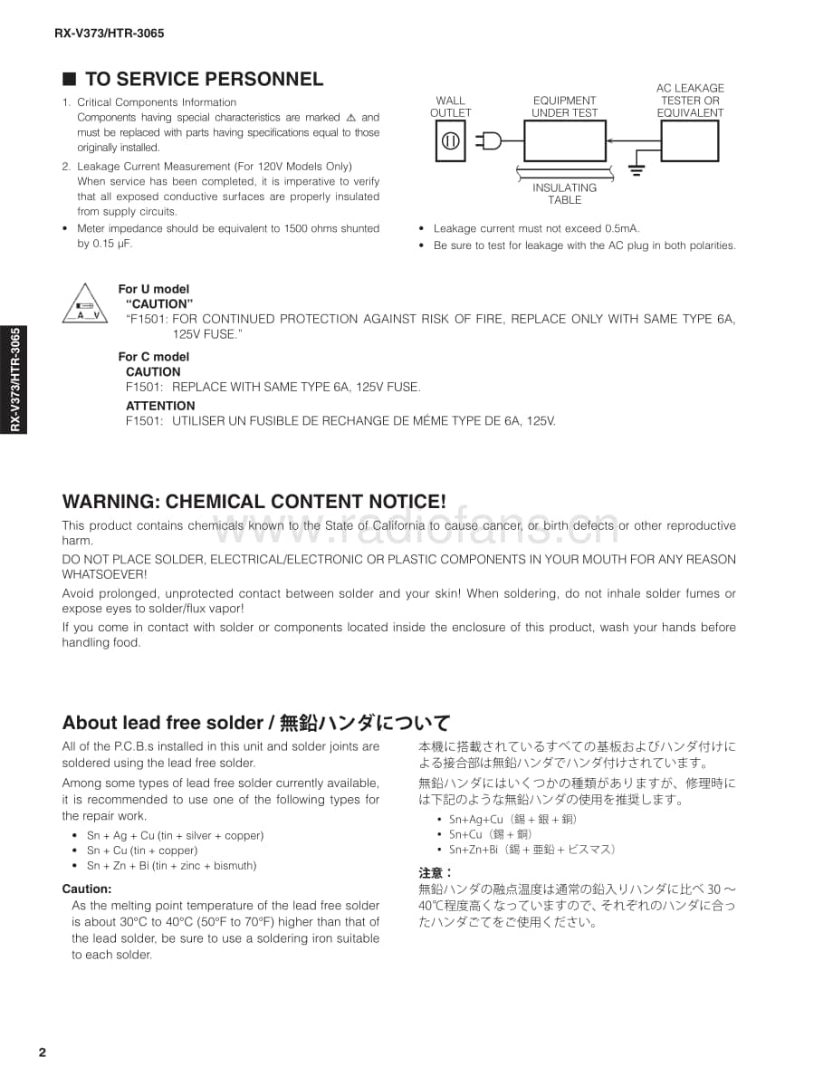 Yamaha-RXV-373-Service-Manual电路原理图.pdf_第2页