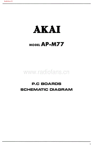 Akai-APM77-tt-sch维修电路图 手册.pdf