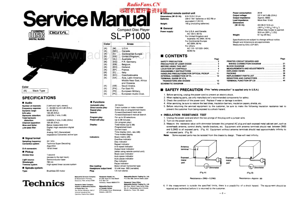 Technics-SLP-1000-Service-Manual电路原理图.pdf_第1页