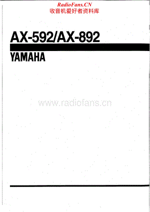 Yamaha-AX-892-Service-Manual电路原理图.pdf