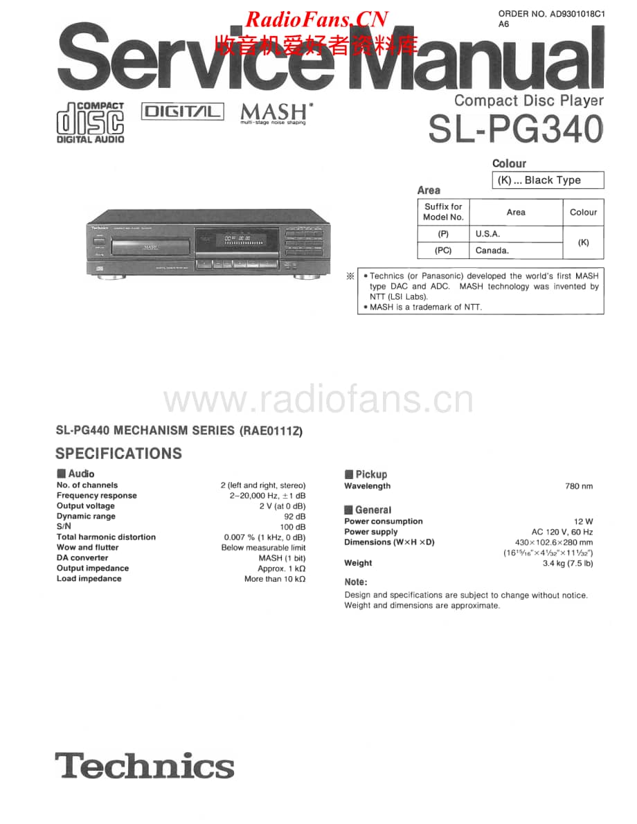 Technics-SLPG-340-Service-Manual电路原理图.pdf_第1页
