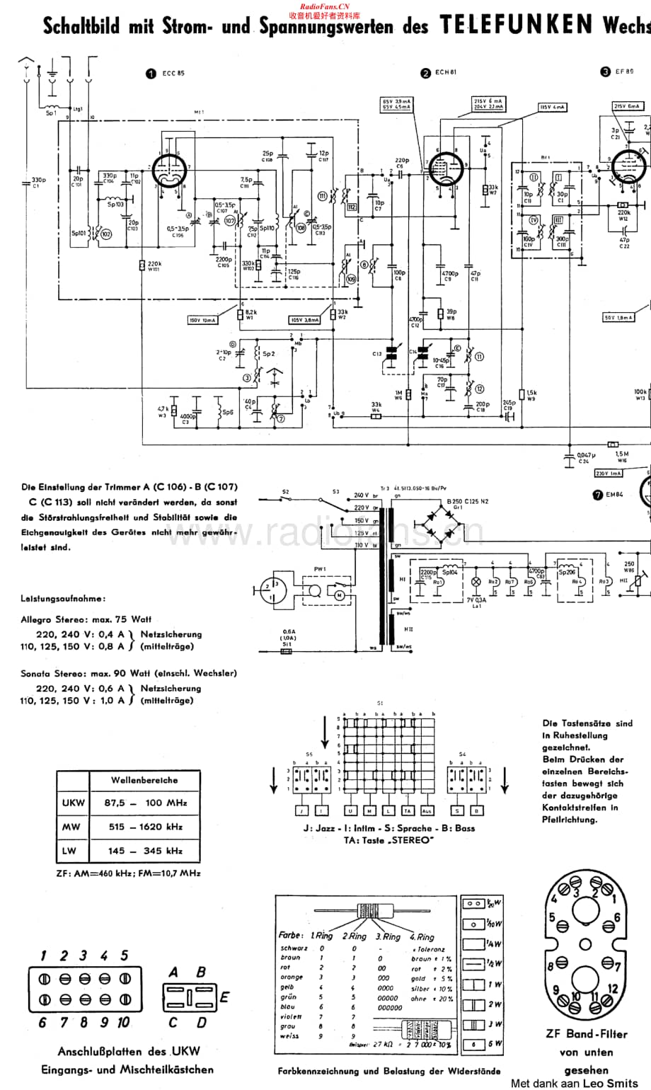 Telefunken-Allegro-2082-Schematic电路原理图.pdf_第1页