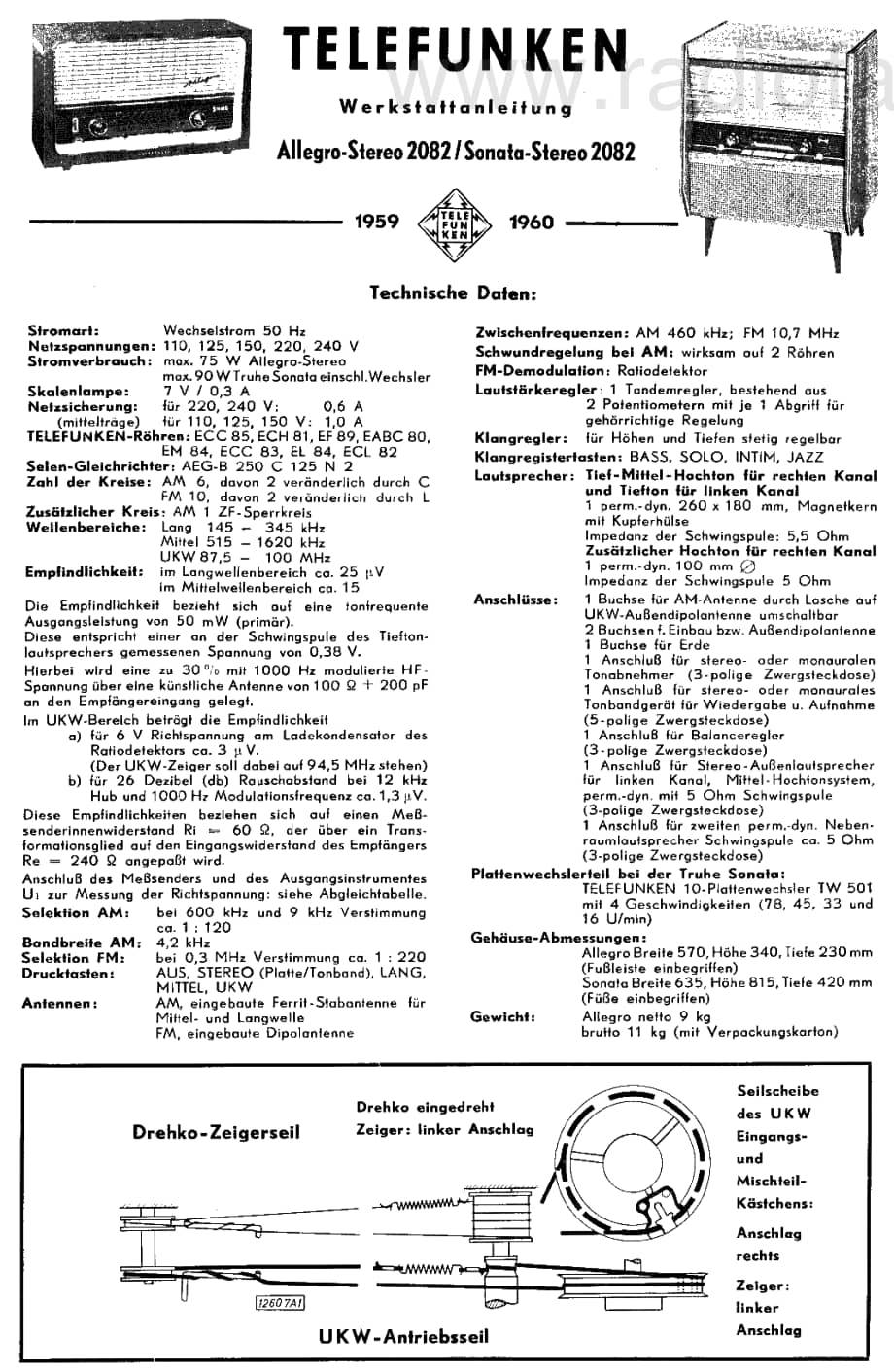 Telefunken-Allegro-2082-Schematic电路原理图.pdf_第3页