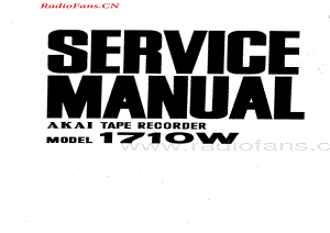 Akai-1710W-tape-sm维修电路图 手册.pdf
