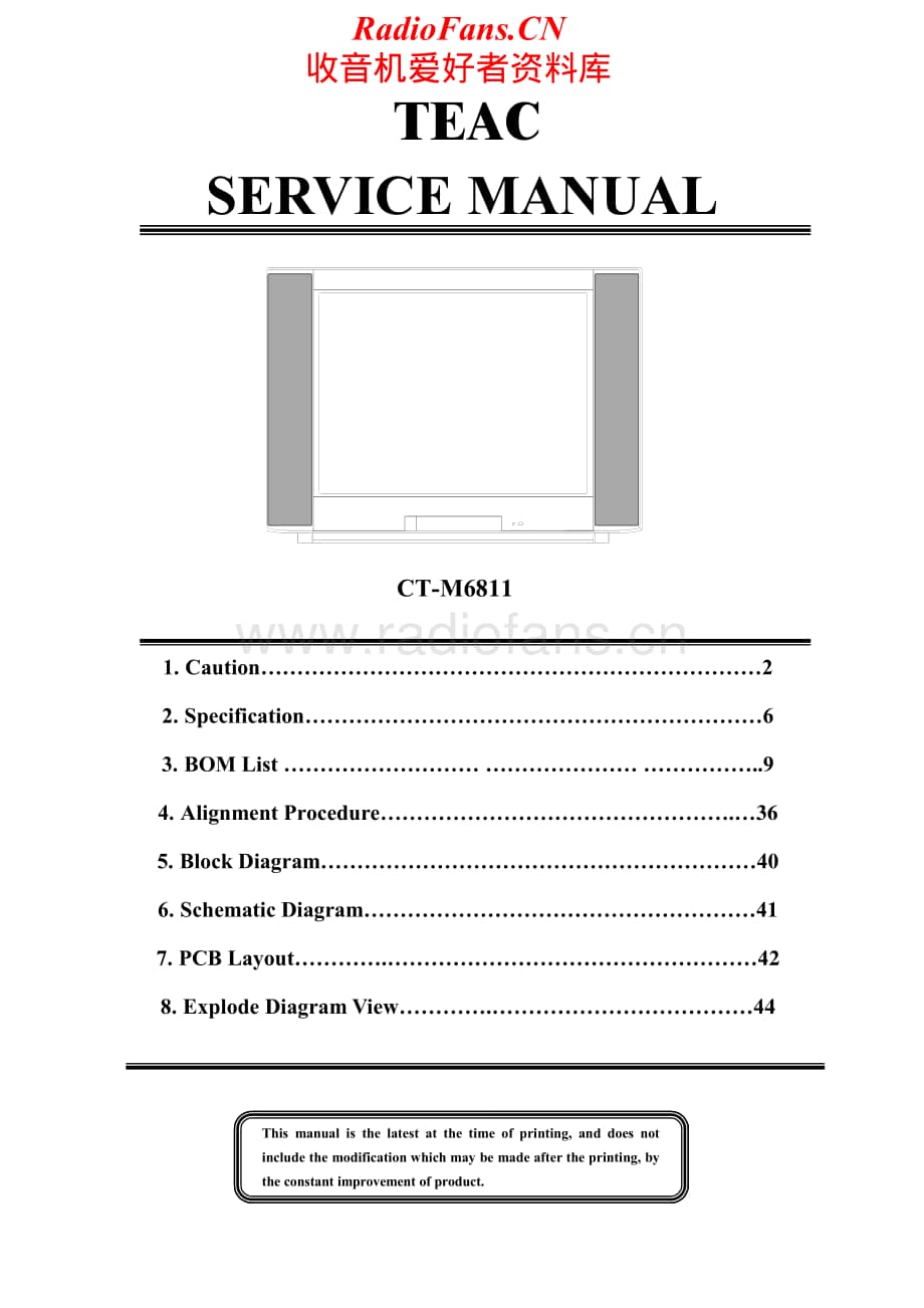 Teac-CT-M6811-Service-Manual电路原理图.pdf_第1页