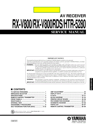 Yamaha-RXV-800-Service-Manual电路原理图.pdf