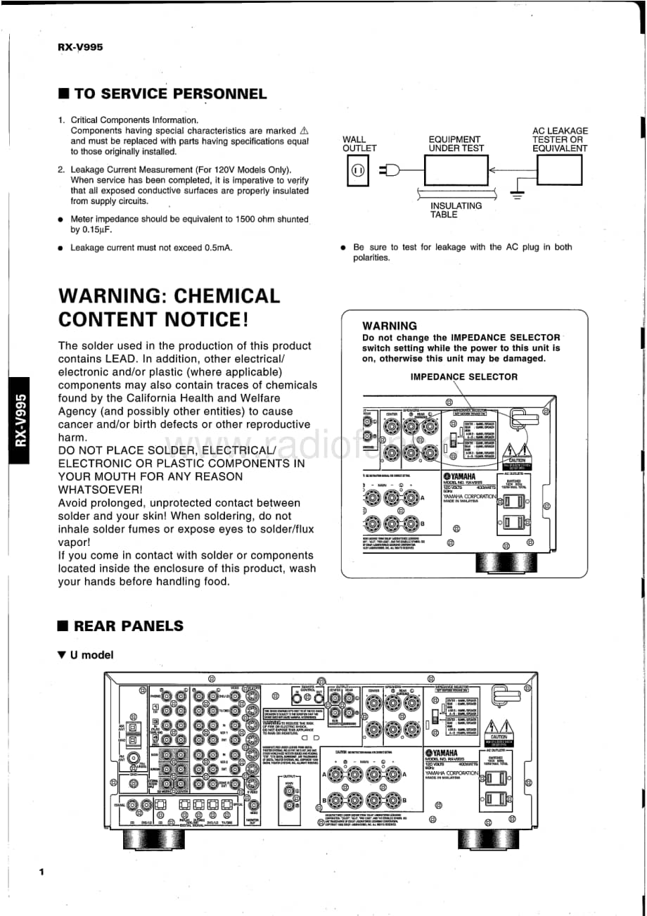 Yamaha-RXV-995-Service-Manual电路原理图.pdf_第2页