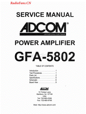 Adcom-GFA5802-pwr-sm维修电路图 手册.pdf