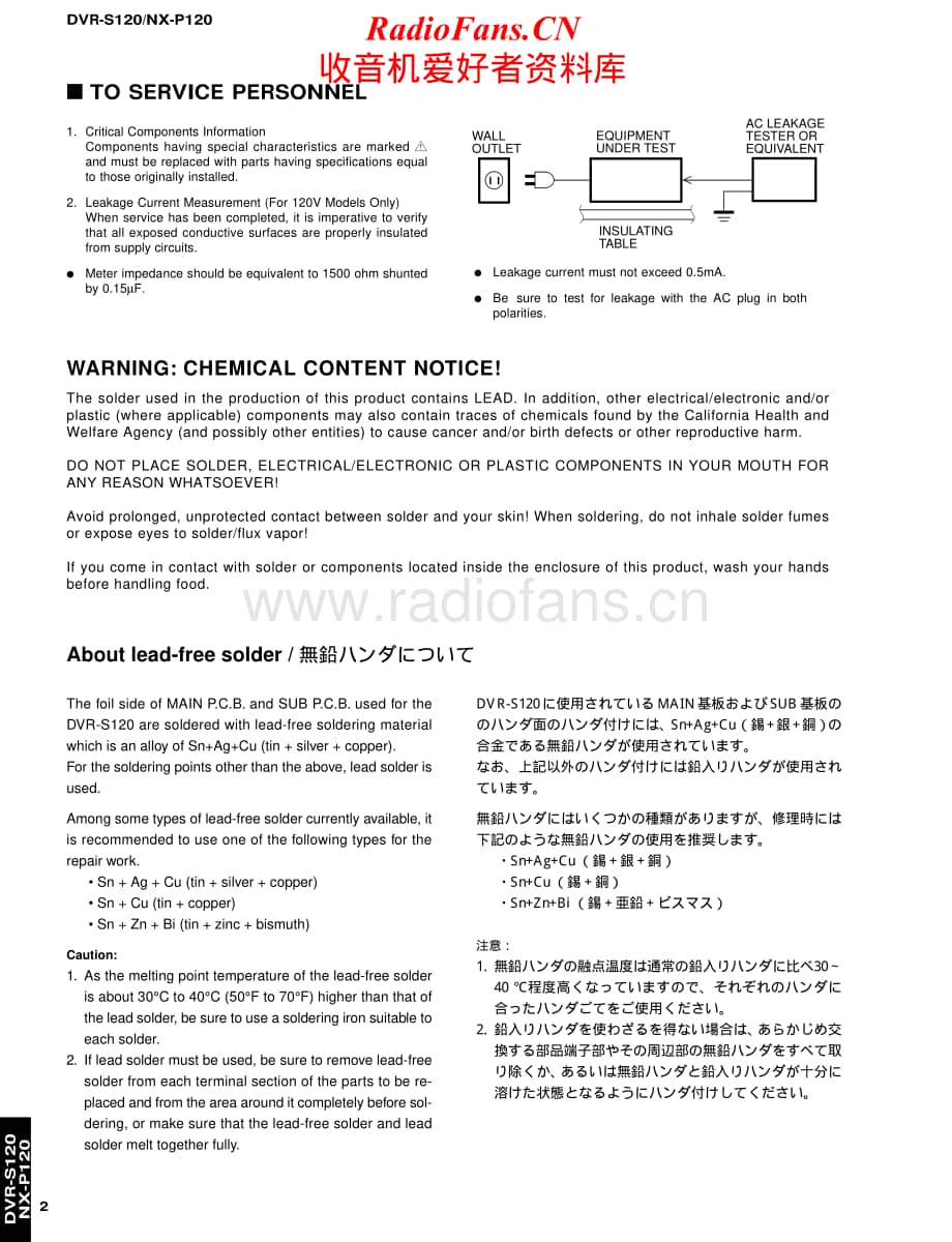 Yamaha-DVRS-120-Service-Manual电路原理图.pdf_第2页