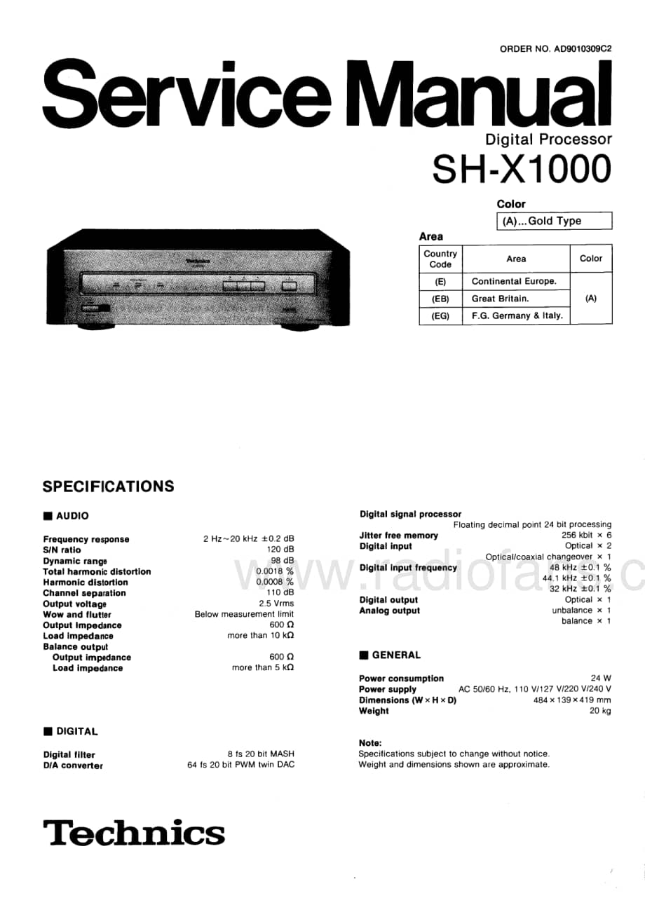 Technics-SHX-1000-Service-Manual电路原理图.pdf_第1页
