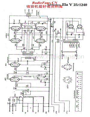 Telefunken-Ela-V25-1240-Schematic电路原理图.pdf