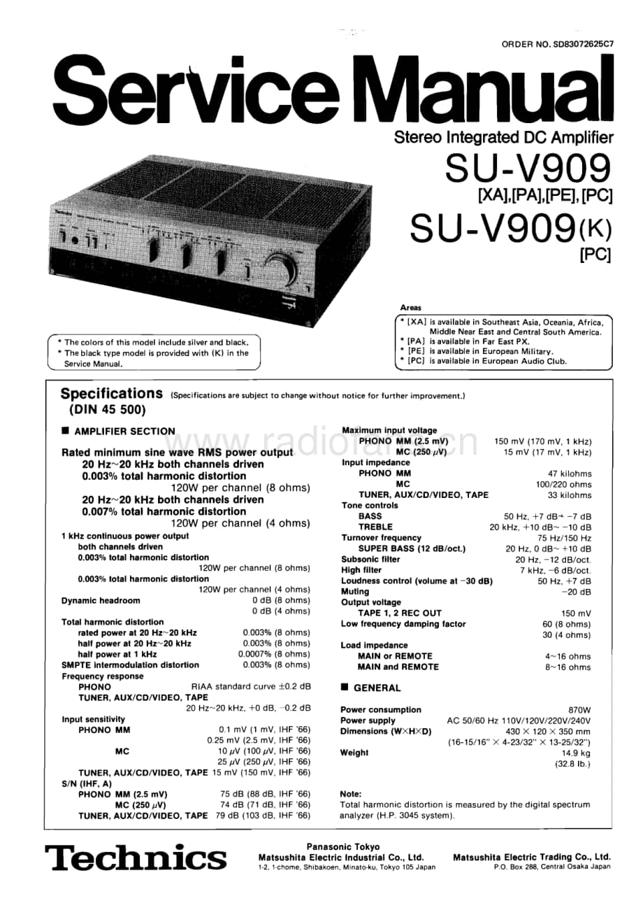Technics-SUV-909-Service-Manual电路原理图.pdf_第1页