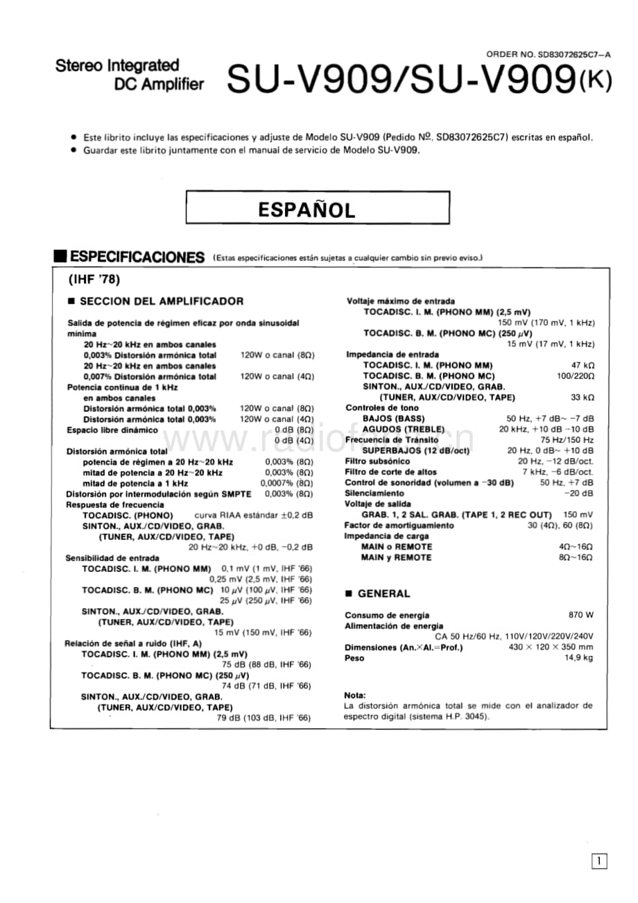 Technics-SUV-909-Service-Manual电路原理图.pdf_第3页