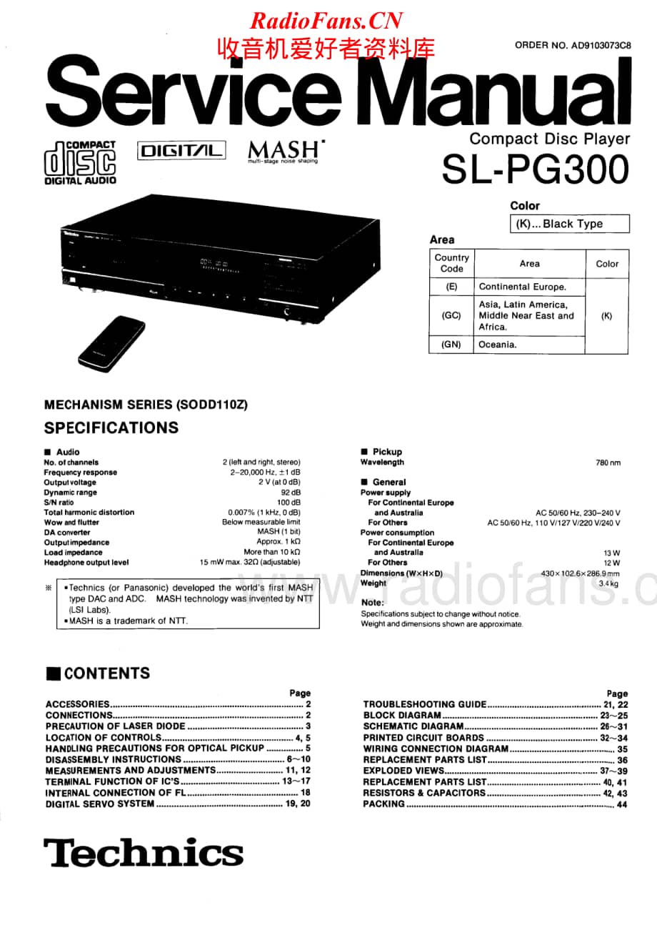 Technics-SL-PG300-Service-Manual电路原理图.pdf_第1页