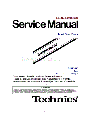 Technics-SJHD-505-Service-Manual电路原理图.pdf