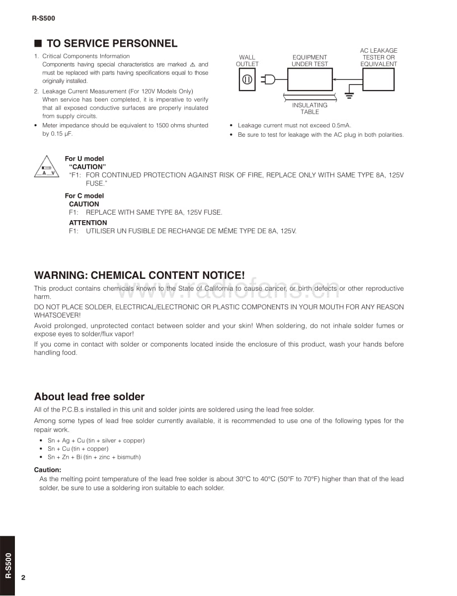 Yamaha-RS-500-Service-Manual电路原理图.pdf_第2页