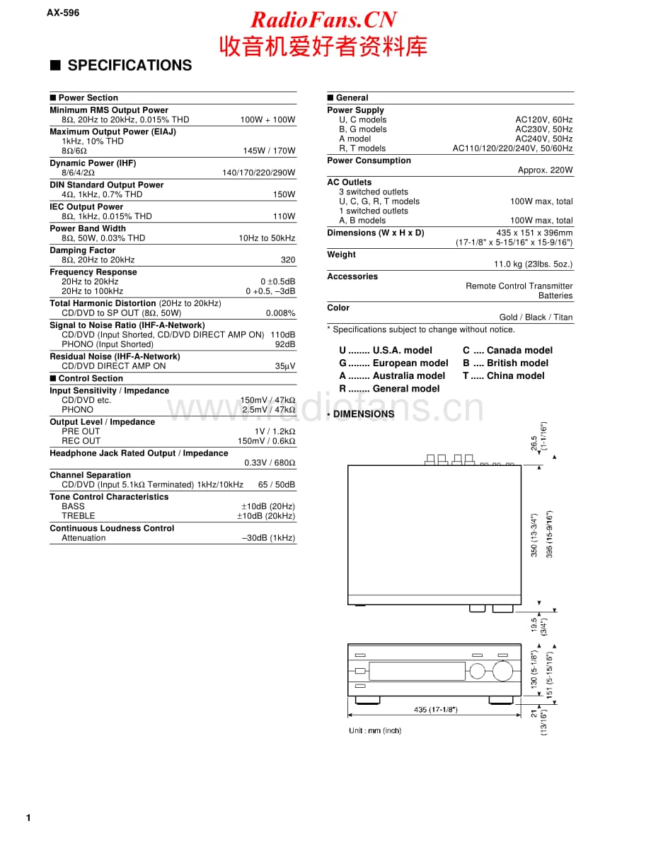 Yamaha-AX-596-Service-Manual电路原理图.pdf_第2页