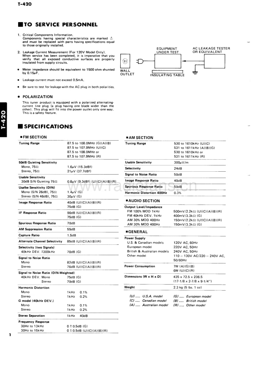Yamaha-T-420-Service-Manual电路原理图.pdf_第2页