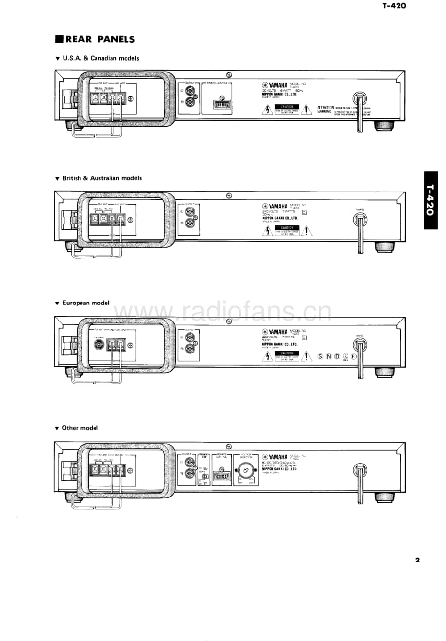 Yamaha-T-420-Service-Manual电路原理图.pdf_第3页