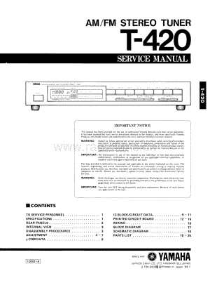 Yamaha-T-420-Service-Manual电路原理图.pdf