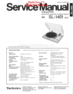 Technics-SL-1401-Service-Manual电路原理图.pdf