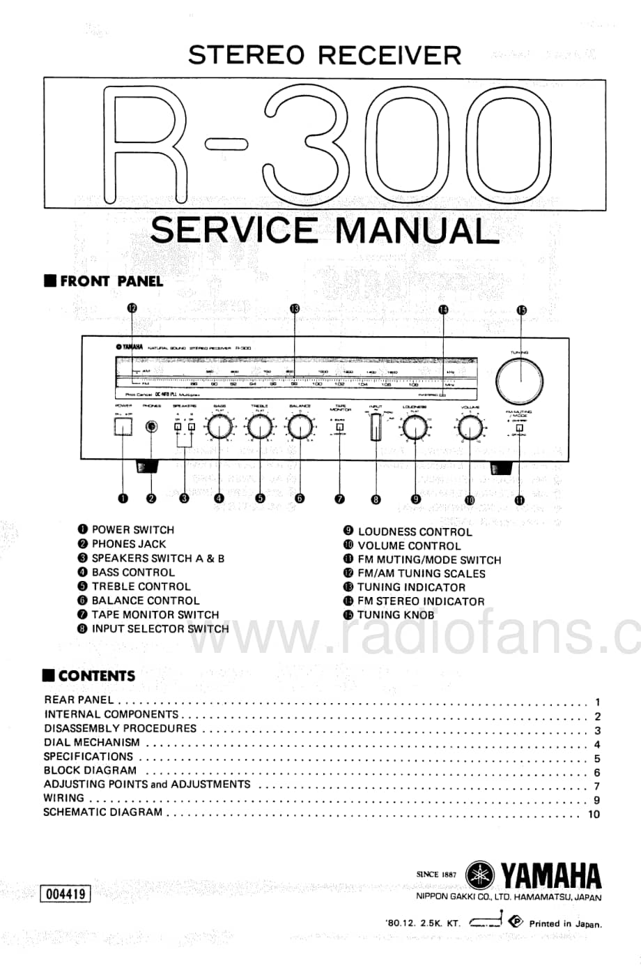 Yamaha-R-300-Service-Manual电路原理图.pdf_第1页