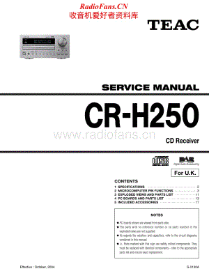 Teac-CR-H250-Service-Manual电路原理图.pdf