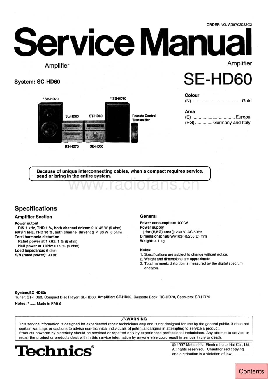 Technics-SEHD-60-Service-Manual电路原理图.pdf_第1页