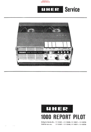 Uher-1000-Report-Pilot-Service-Manual电路原理图.pdf