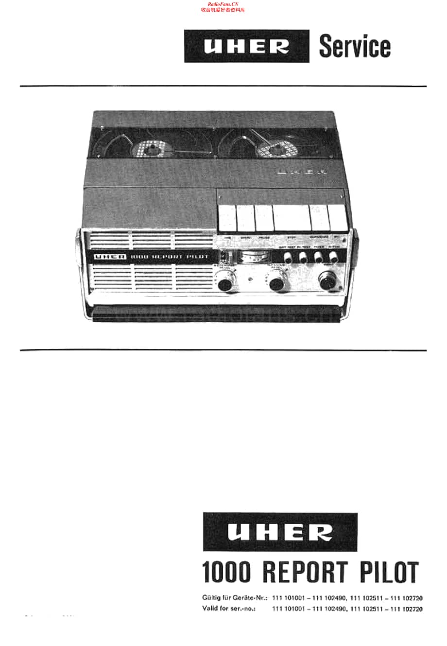 Uher-1000-Report-Pilot-Service-Manual电路原理图.pdf_第1页
