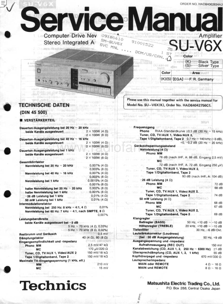 Technics-SUV-6-X-Service-Manual电路原理图.pdf_第1页